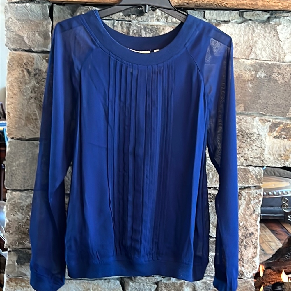 Sheer blue blouse
